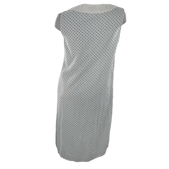 Orvis 100% Cotton Sleeveless Dress in White & Blue Small Polka Dots Size Medium - Picture 2 of 10
